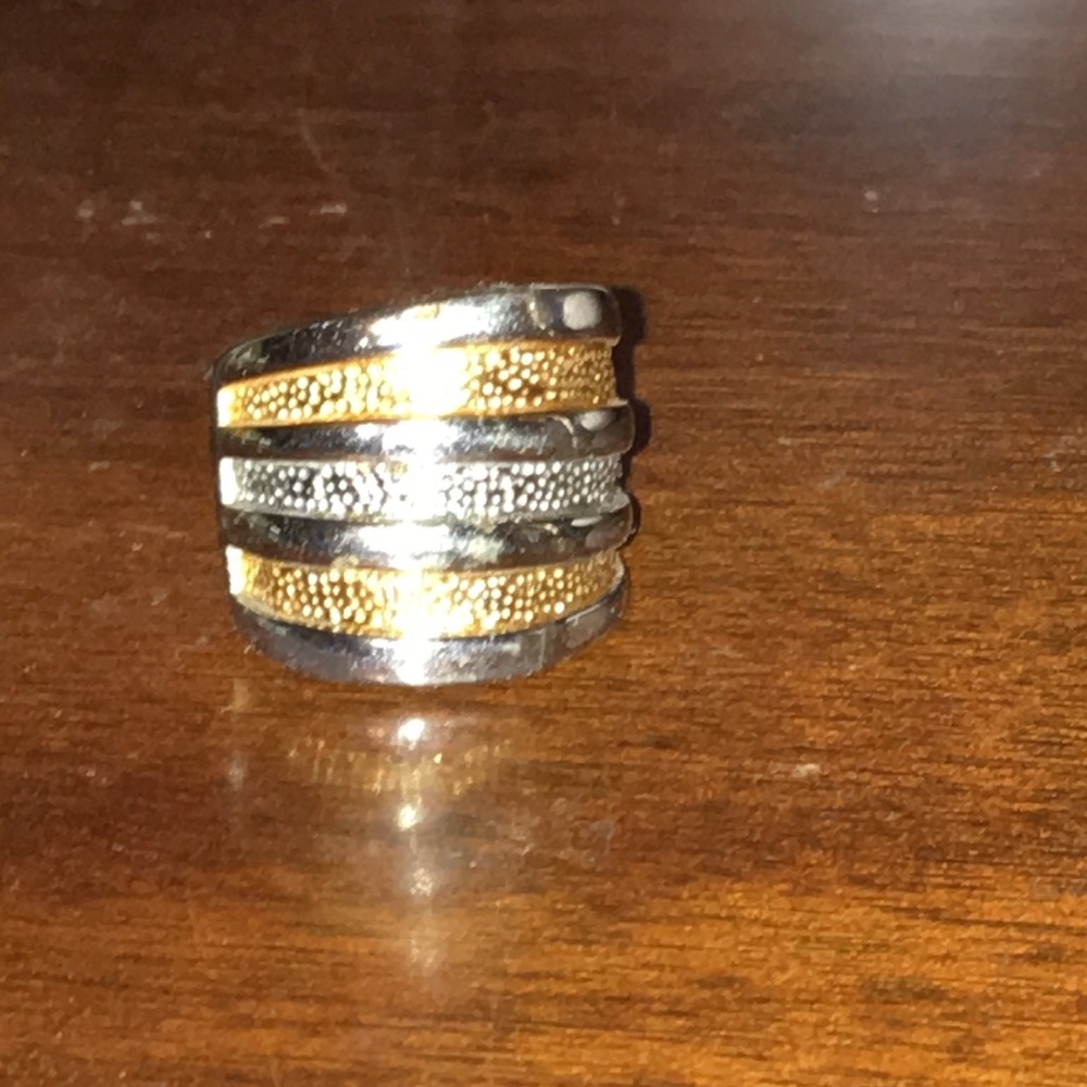 Silver an Gold Stainless Steel Ring